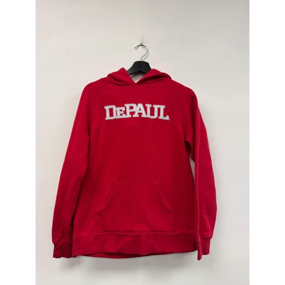 Jansport Tops - Jansport Hoodie Womens Large Red DePaul Sweatshirt Fleece Pullover College Logo
